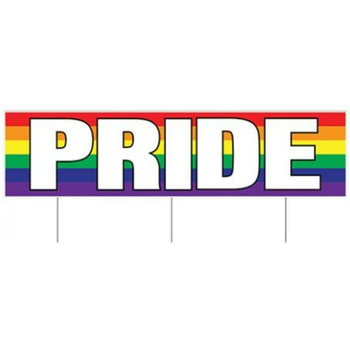 Plastic Jumbo Pride Yard Sign - Image 1