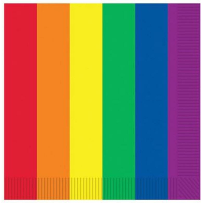 Pride Luncheon Napkins - Rainbow Pack Of 16 - Image 1