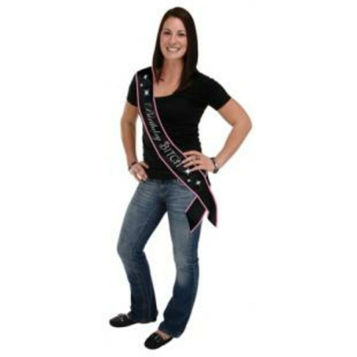 Birthday Bitch Satin Sash - Image 1