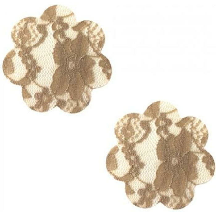 Neva Nude Lace Petal Flower Pasties - Nude O/s - Image 1
