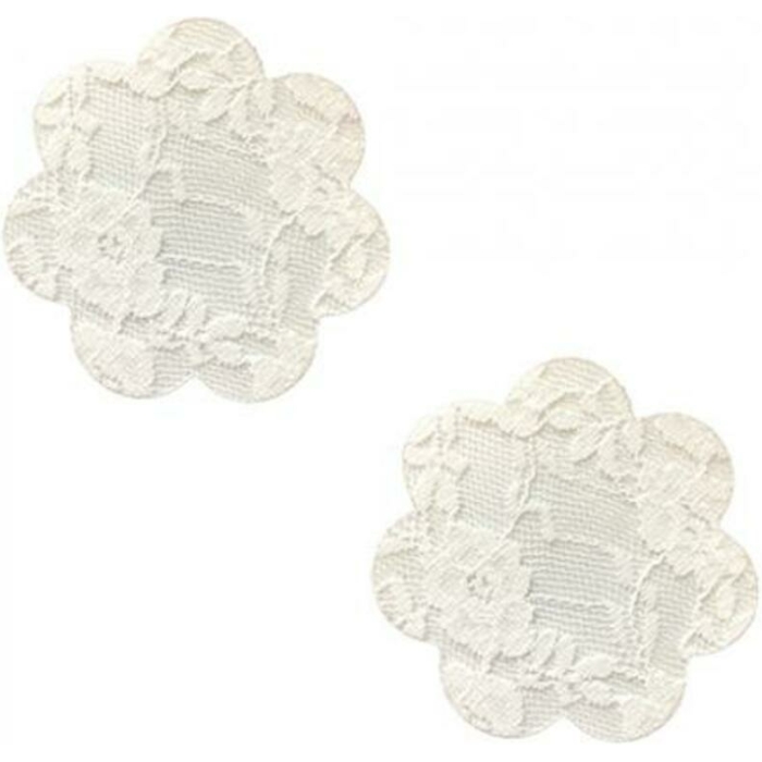 Neva Nude Lace Petal Flower Pasties - White O/s - Image 1