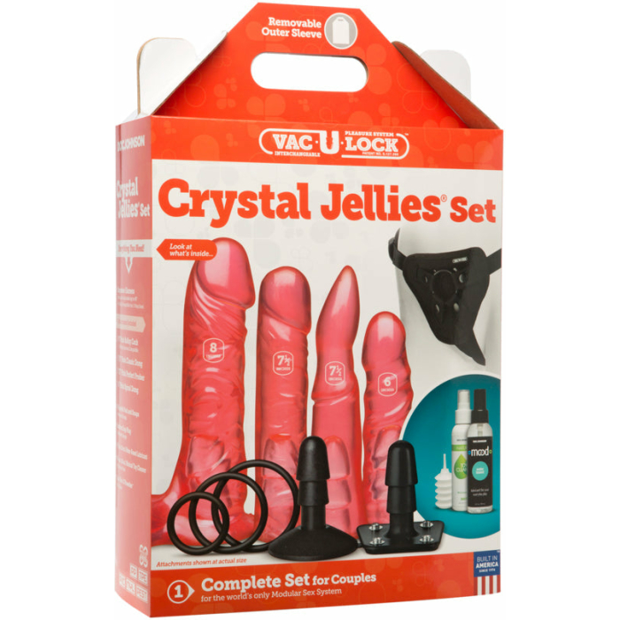 Vac-U-Lock Crystal Jellies Set - Pink - Image 3