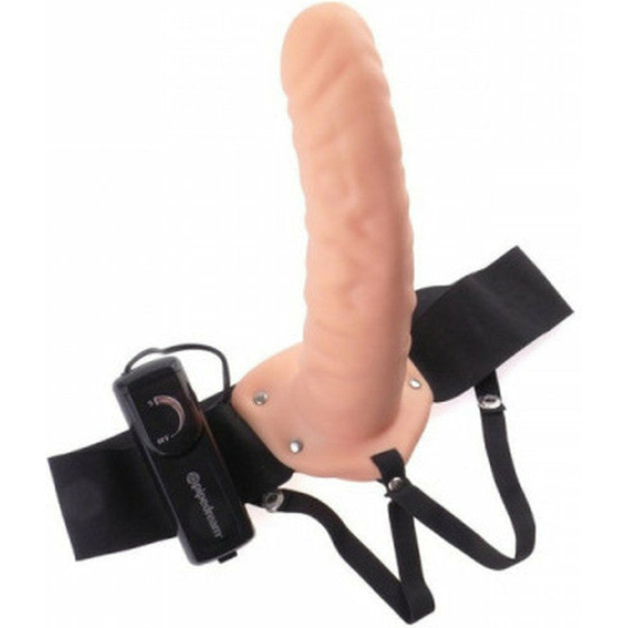 Fetish Fantasy Hollow Strap On 6.5 Inches Beige - Image 1