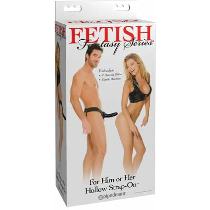 Fetish Fantasy Series for Him or Her Hollow Strap-On - Black - Image 1
