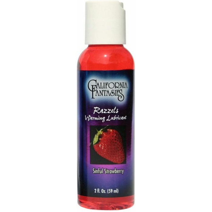 Razzels Warming Lubricant - 2 oz Sinful Strawberry - Image 1