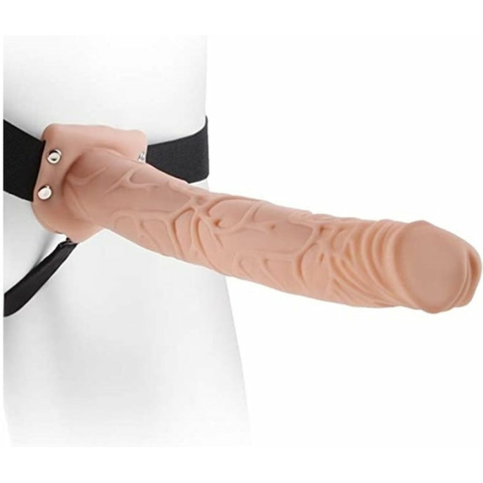 Fetish Fantasy 10 inches Hollow Strap On Beige - Image 1