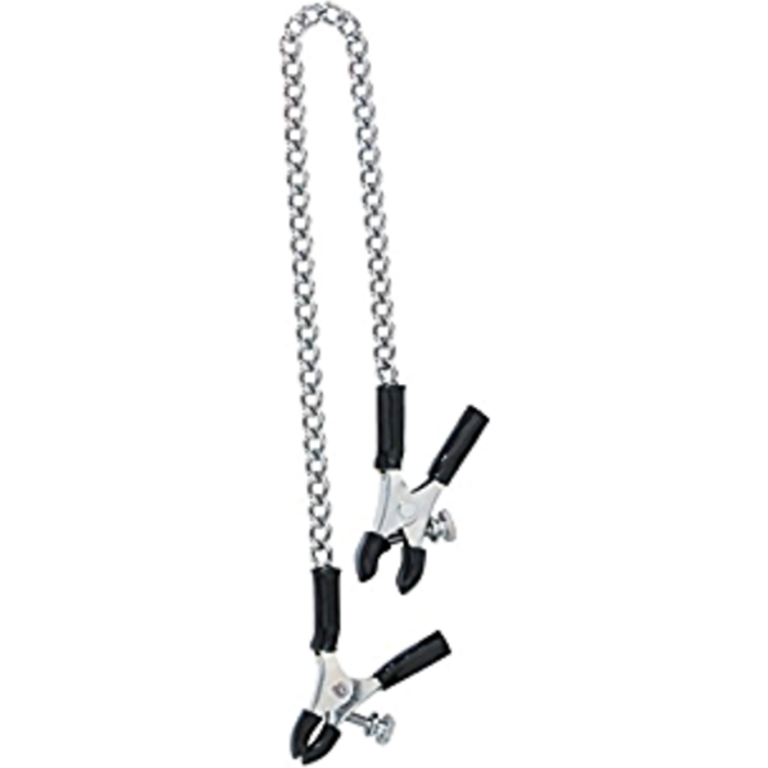 Spartacus Adjustable Nipple Clamps With Curved Chain - Image 1
