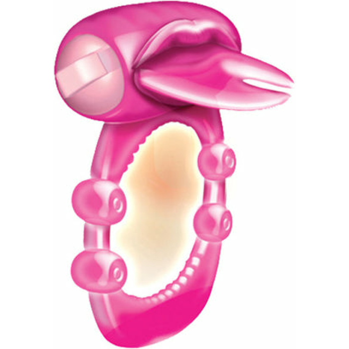 Forked Tongue X-treme Vibrating Pleasure Ring - Magenta - Image 1