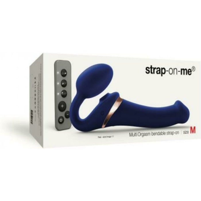 Strap-on-me Multi Orgasm Bendable Strap-on Medium Night Blue - Image 1