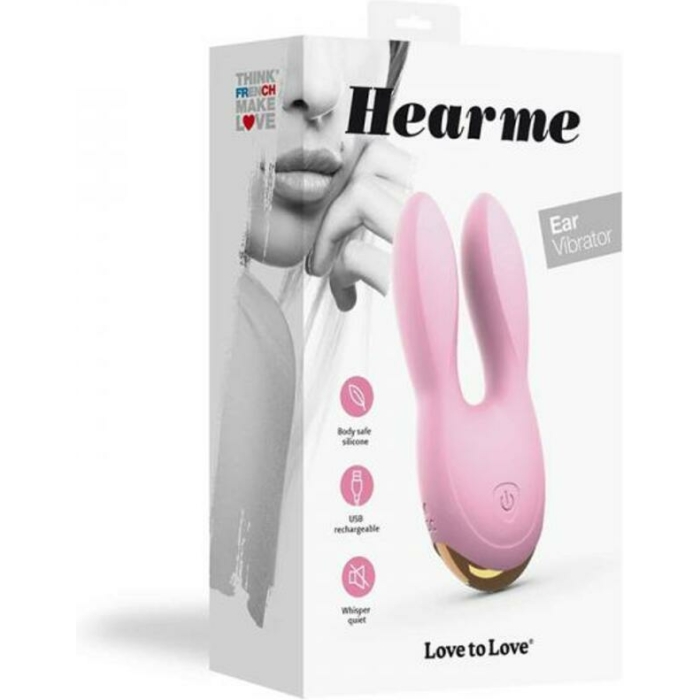 Love To Love Hear Me Rechargeable Silicone Flexible Ear Vibrator Baby Pink - Image 1