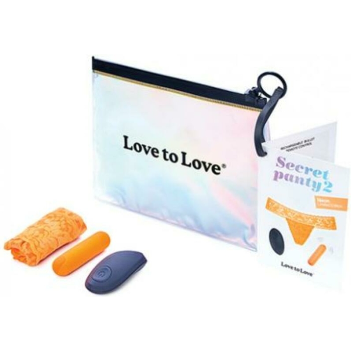 Love To Love Secret Panty 2 Neon Orange (gift Bag Packaging) - Image 1