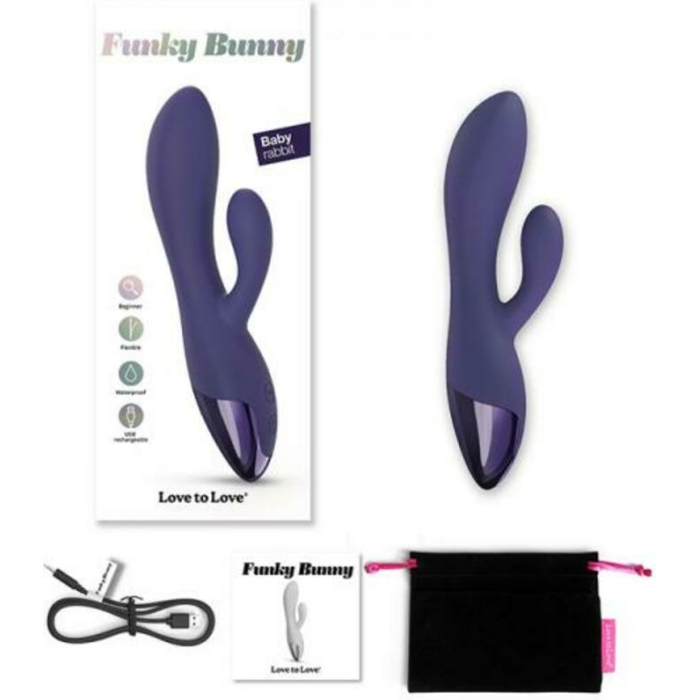 Love To Love Funky Bunny Baby Rabbit Vibrator Midnight Indigo - Image 1