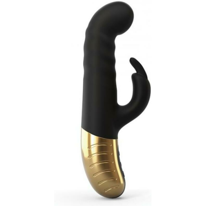 Dorcel G-Stormer Thrusting G-Spot Rabbit Vibrator Black Gold - Image 1