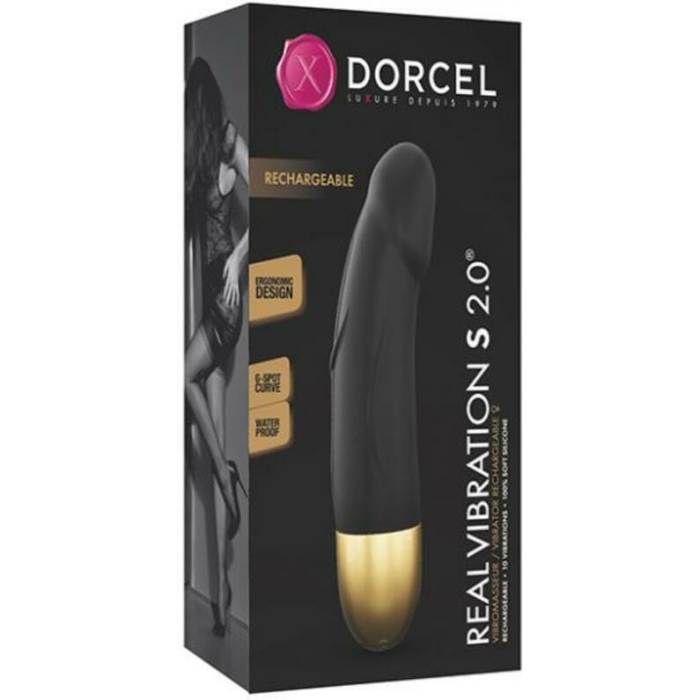 Dorcel Real Vibration S 6" Rechargeable Vibrator 2.0 - Gold - Image 1