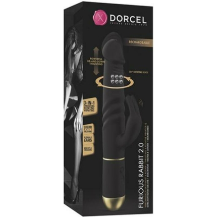 Dorcel Thrusting & Spinning Furious Rabbit 2.0 - Black