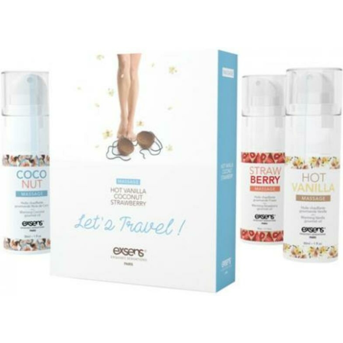 Exsens Of Paris Let's Travel Massage Oil Set - Image 1