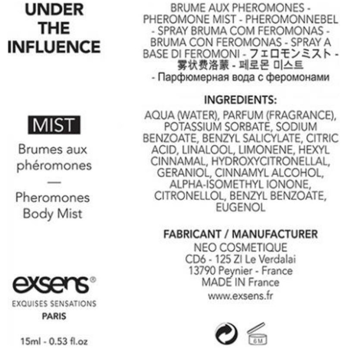 Exsens Of Paris Body Mist With Pheromones Under The Influence .53oz - Image 2
