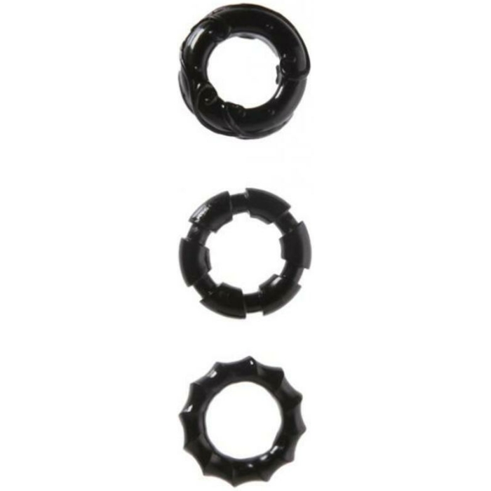 Malesation Stretchy Cock Rings 3 Pack - Image 1