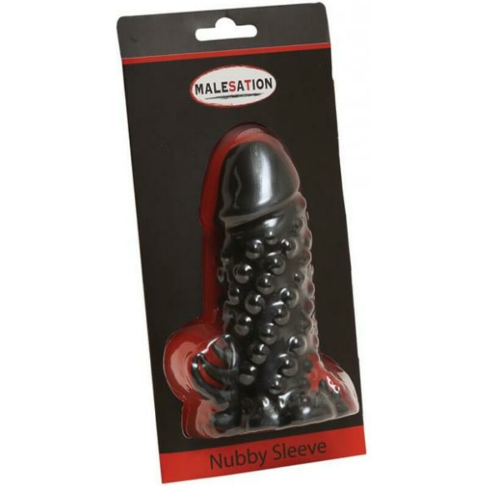 Nubby Penis Sleeve Black - Image 2