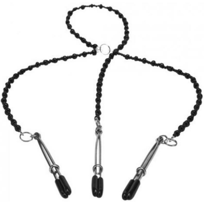 Steamy Shades Y-Style Deluxe Beaded Nipple Clamps - Image 1