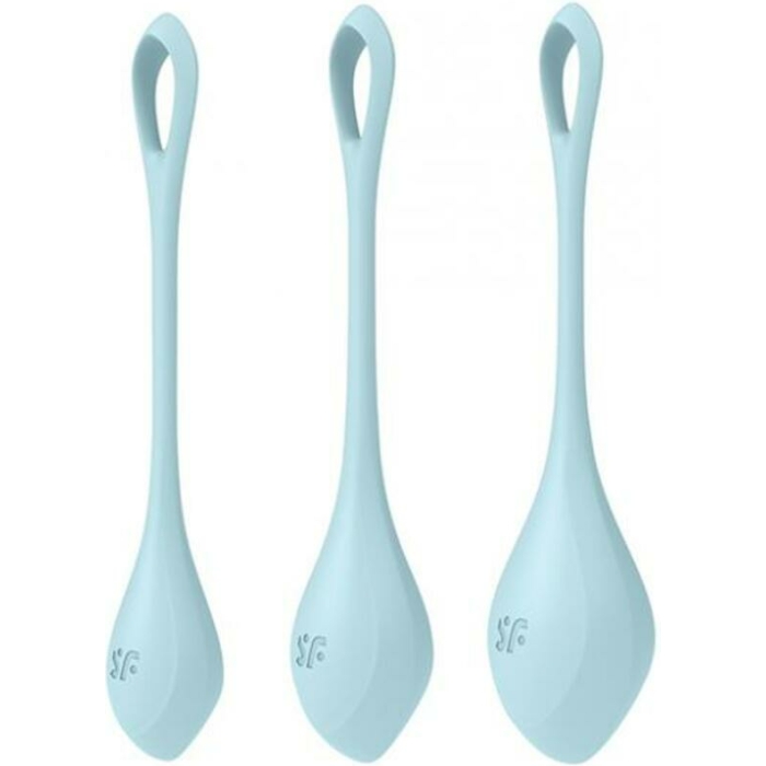 Satisfyer Yoni Power 2 Balls Training Set - Light Blue - Image 1