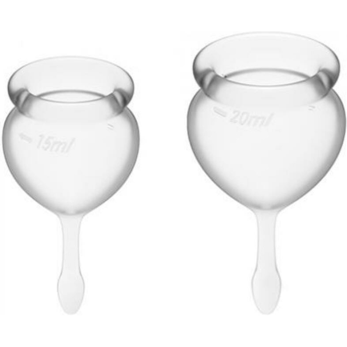 Satisfyer Feel Good Menstrual Cup - Transparent - Image 1