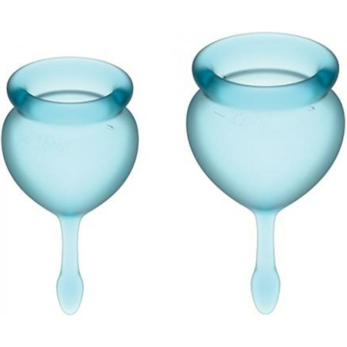Satisfyer Feel Good Menstrual Cup - Light Blue - Image 1
