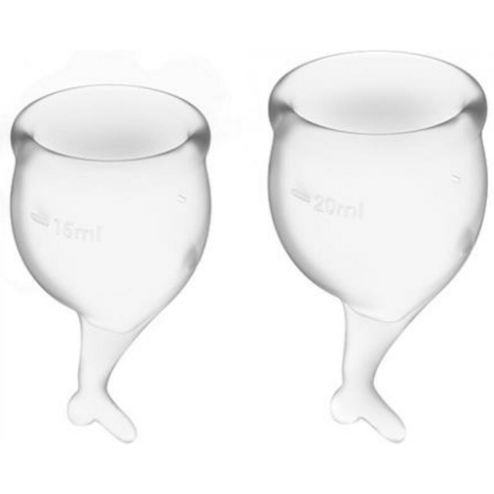 Satisfyer Feel Secure Menstrual Cup - Transparent - Image 1