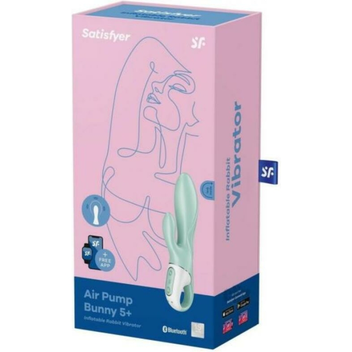Satisfyer Air Pump Bunny 5+ Aqua - Image 1