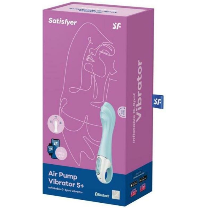 Satisfyer Air Pump Vibrator 5+ Blue - Image 1