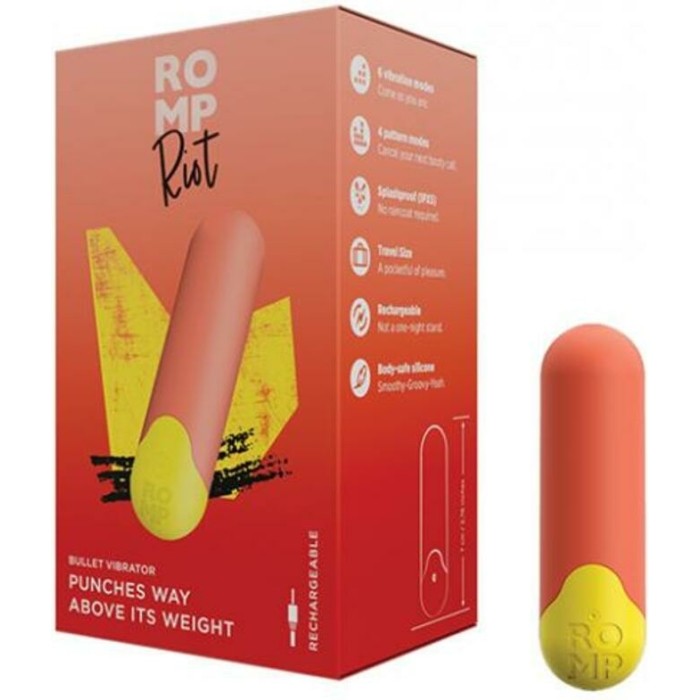 Romp Riot Bullet Vibrator - Orange - Image 1