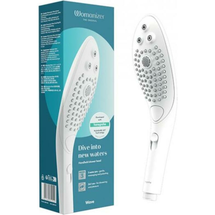 Womanizer Wave Shower Head Masturbator White - Image 1