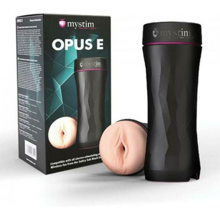 Mystim Opus E Vagina - Black - Image 1