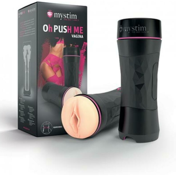 Mystim Oh-pushme Vagina - Black - Image 1