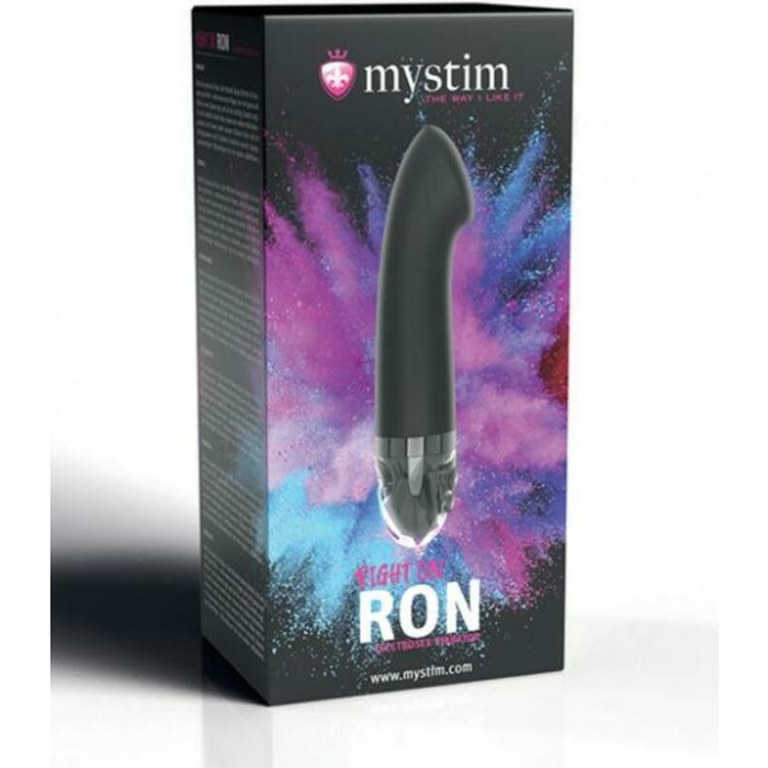 Mystim Right On Ron Estim G Vibrator - Black - Image 1