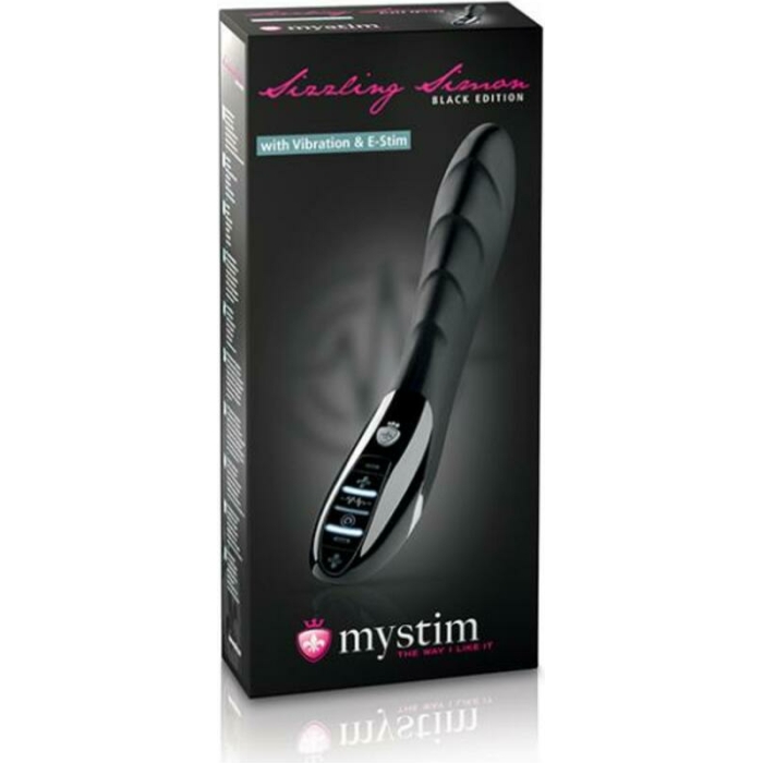 Mystim Sizzling Simon Estim Vibrator Black Edition - Black - Image 1