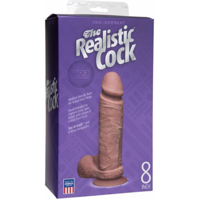 The Realistic Cock Ur3 W/balls 8 Carmel - Image 1