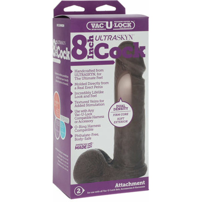 Vac-U-Lock 8 Ultraskyn Cock Attch. - Black - Image 1