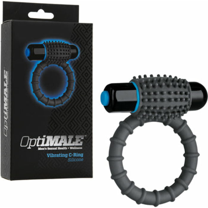 OptiMale Vibrating C Ring - Slate - Image 1