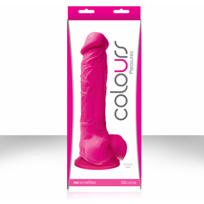 Colours Pleasures 8 Dildo w/Suction Cup - Pink - Image 1