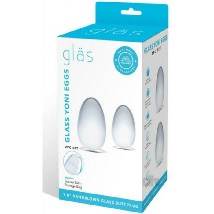 Glas 2-piece Glass Yoni Egg Set - Image 1