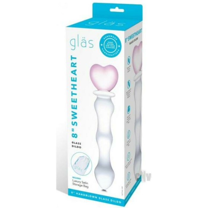 Glas 8" Sweetheart Glass Dildo - Image 1