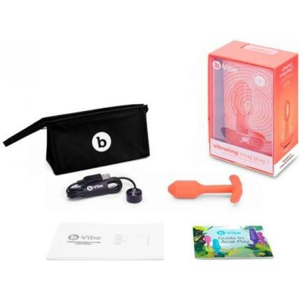B-vibe Vibrating Snug Plug 1 Orange