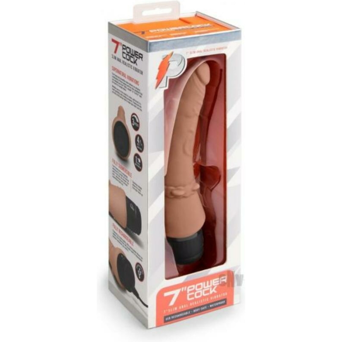 Pc Slim Anal Realistic Vibe 7 Mocha - Image 1