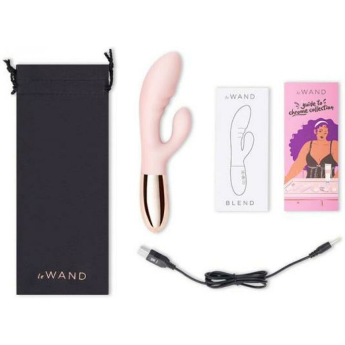 Le Wand Blend Double-motor Rabbit Rechargeable Vibrator Rose Gold - Image 1