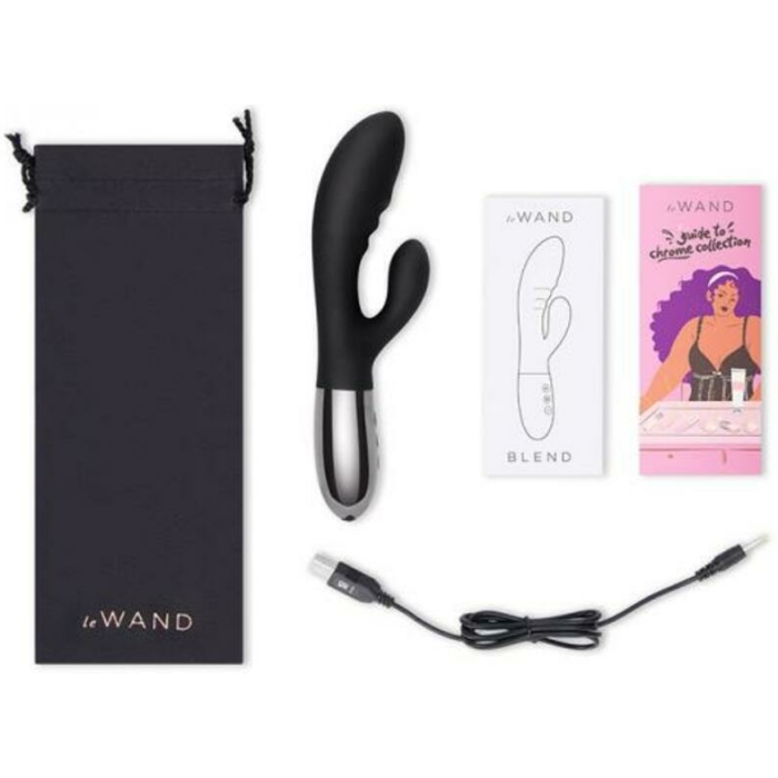 Le Wand Blend Double-motor Rabbit Rechargeable Vibrator Black - Image 1