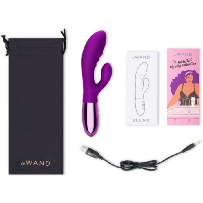 Le Wand Blend Double-motor Rabbit Rechargeable Vibrator Cherry - Image 1