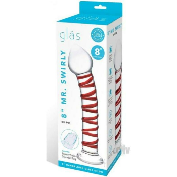 Glas Mr. Swirly Glass Dildo 8 In. - Image 1