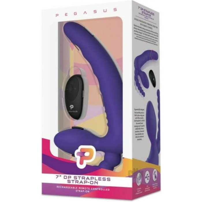 Remote Strapless Dp Strap On 7 Purple - Image 1