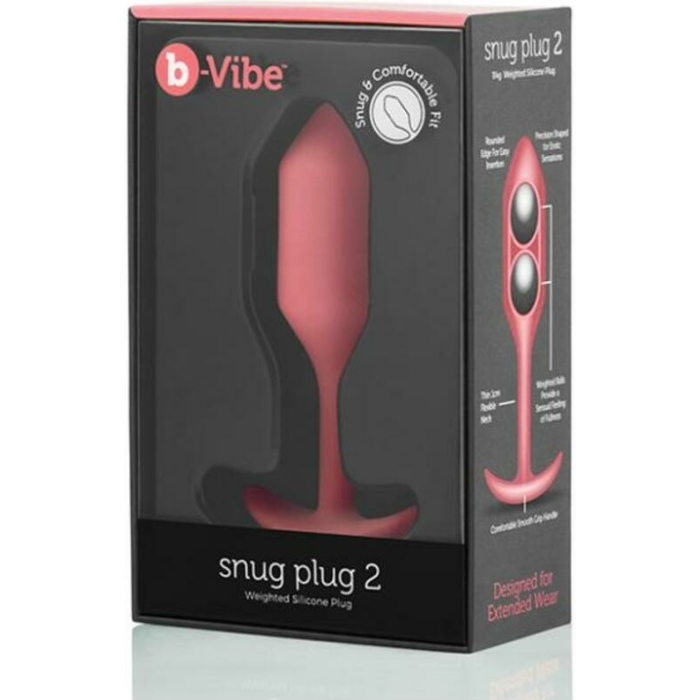 B Vibe Snug Plug 2 Coral (net) - Image 1